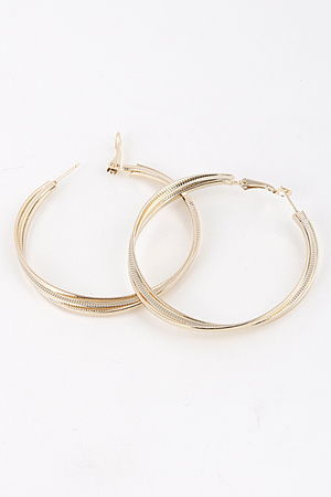Three Hoop Twisted Link Earring 5ADA5
